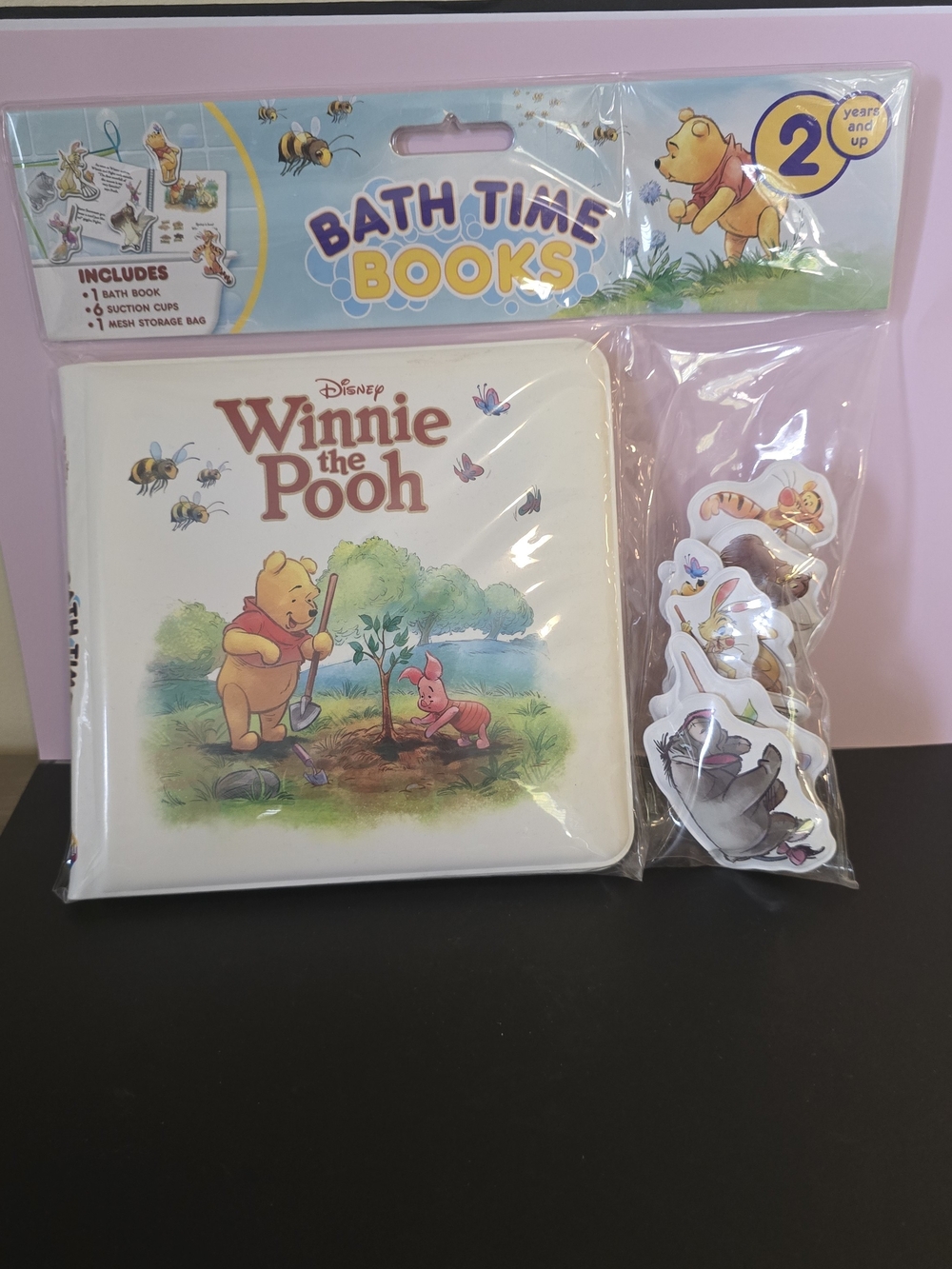 Disney Winnie the Pooh Bath Time Books - Yellow & Cream